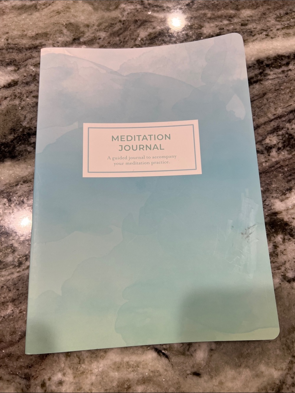 Meditation Journal - Light Aqua Guided Wellness Notebook